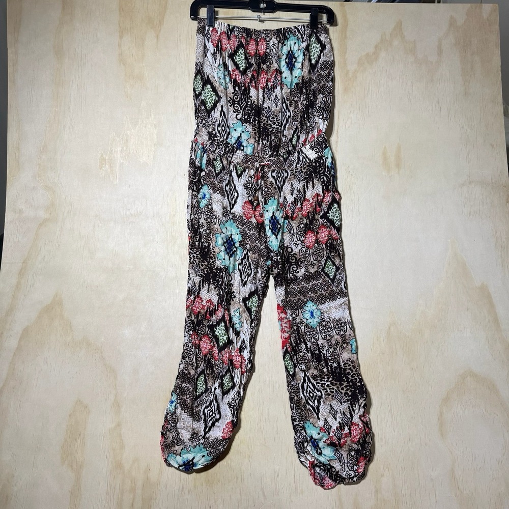 Dreaming Rag Ciao Bella Women S Strapless Jumpsuit Boho Floral Rayon Harem Pants